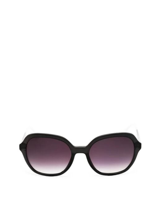 Nine West Black Round-Frame Sunglasses