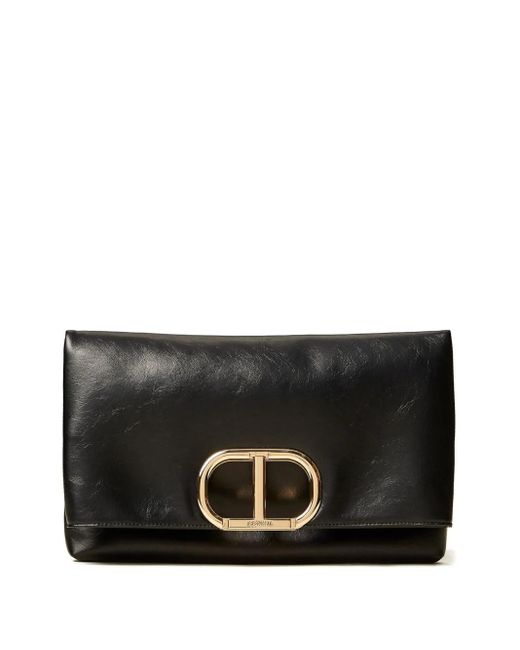Twinset Black Handware-Clasp Tote Bag