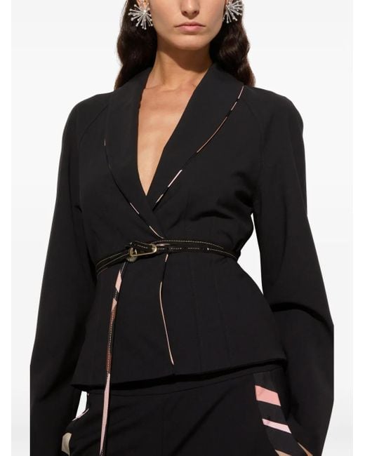 Emilio Pucci Blue Single-Breasted Blazer