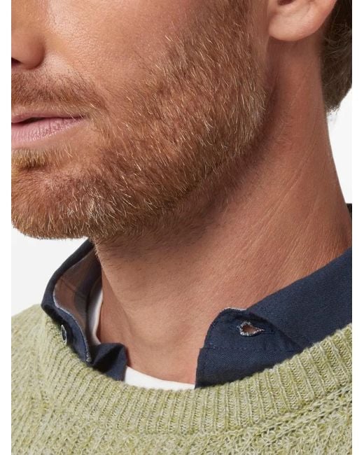 Paul & Shark Green Piuma Raglan-Sleeve Sweater for men
