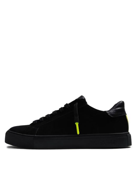 Zapatillas de ante con tiras autoadherente HIDE & JACK de color Black