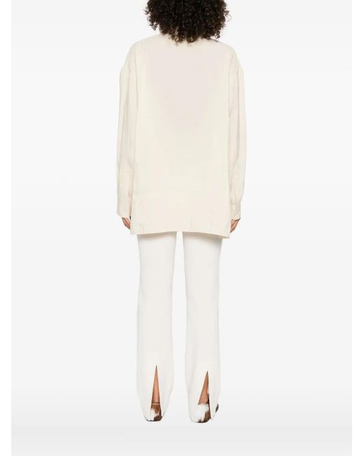 Nanushka Linka Blouse Met Knoopsluiting in het Natural