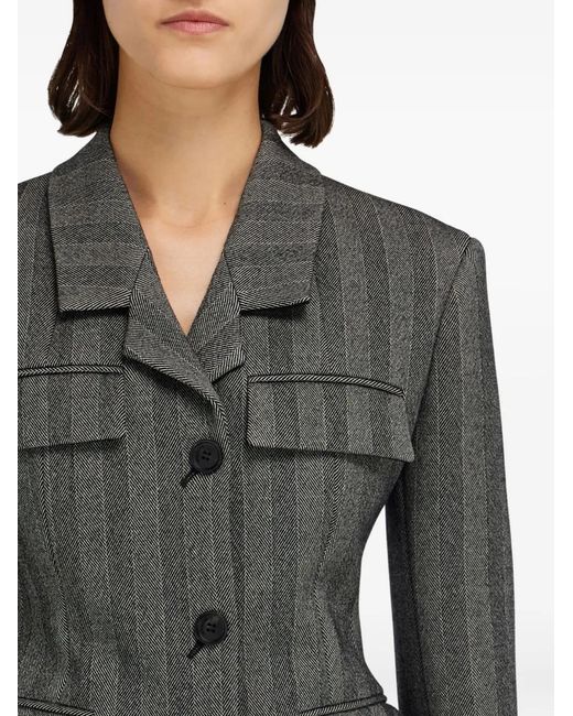 Ferragamo Black Flap-Pockets Blazer