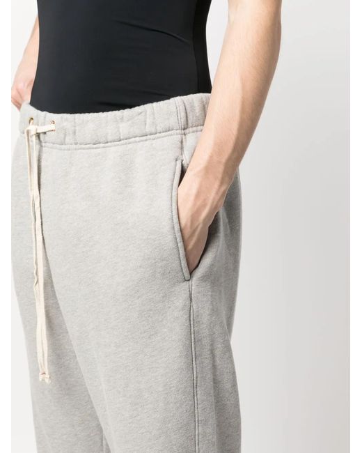 Les Tien Gray Drawstring-Fastening Waist Trousers for men