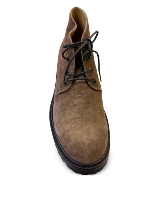 Brunello Cucinelli Brown Suede Desert Boots for men