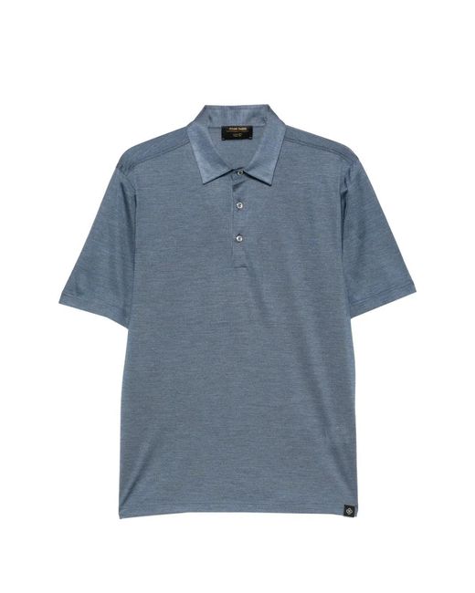 Gran Sasso Blue Short-Sleeve Polo Shirt for men