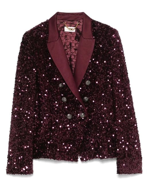 Elisabetta Franchi Purple Special Blazer