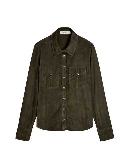 Skiim Green Caroline Suede Shirt