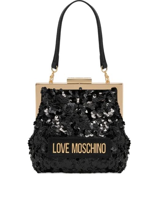 Love Moschino スパンコール バッグ Black