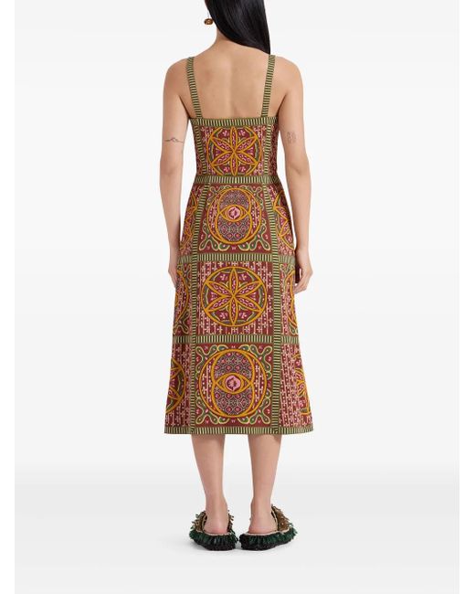 LaDoubleJ Orange Martini Midi Dress