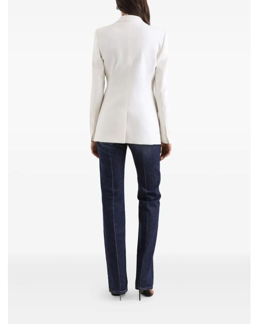 Dolce & Gabbana White Buttoned Jacket