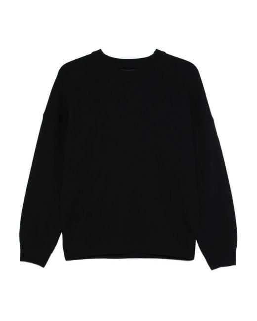 Soeur Black Ribbed Crew-Neck Sweater