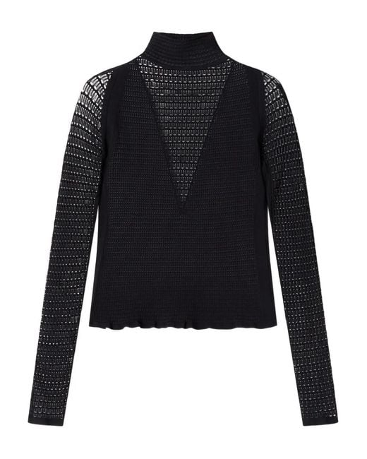 Lanvin Blue Turtleneck Long-Sleeved Sweater
