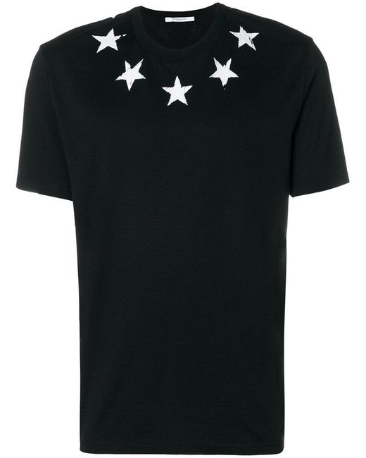 T-shirt à étoiles imprimées Givenchy pour homme en coloris Black