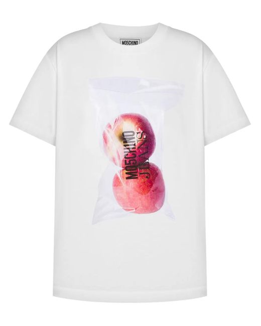 Moschino White Printed T-Shirt