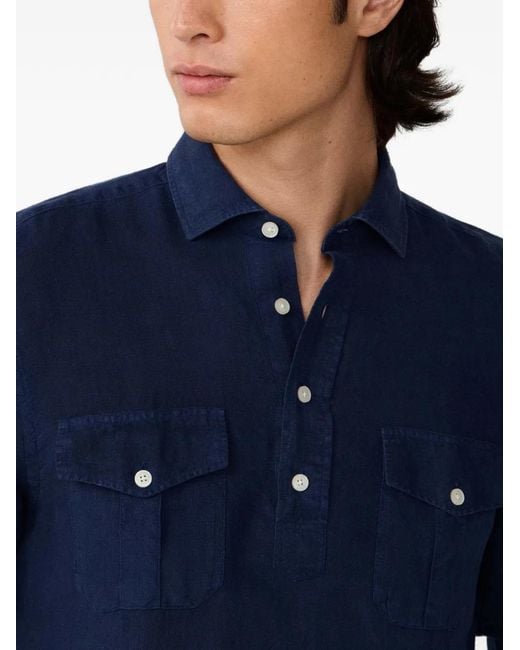 Hackett Blue Heritage Buttoned Shirt for men