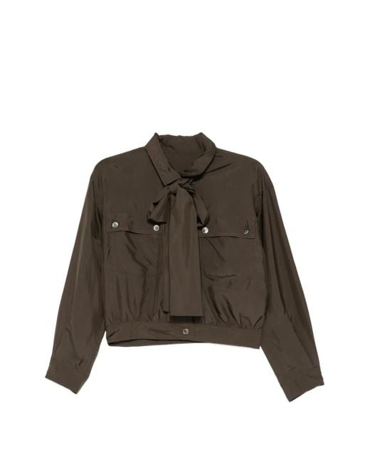JNBY Brown Tie-Neck Jacket