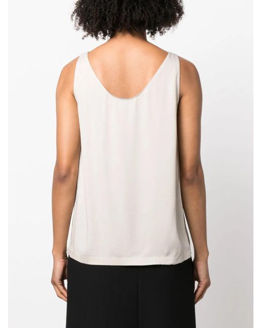 Fabiana Filippi White Scoop-Neck Tank Top