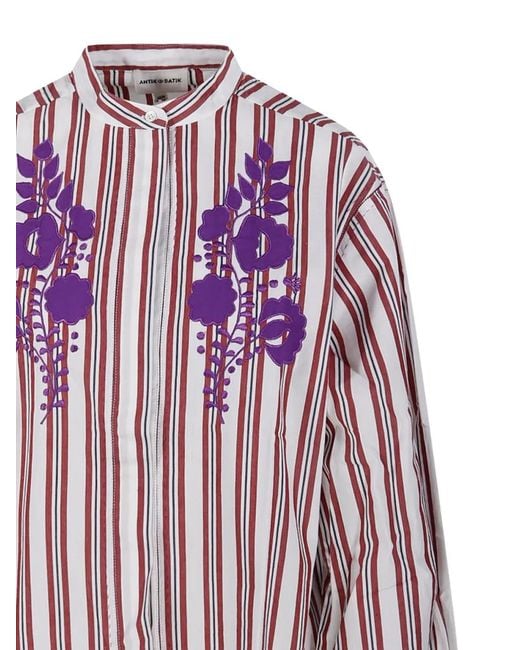 Antik Batik Purple Miradi Blouse