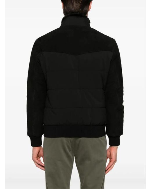 Barba Napoli Black Mock-Neck Puffer Jacket for men