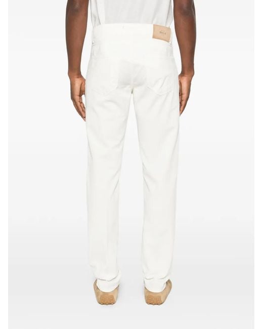 Briglia 1949 White Button-Fastening Trousers for men