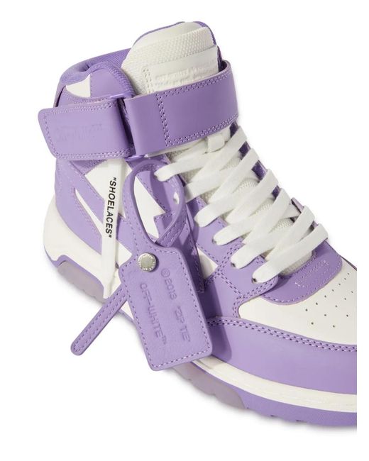 Off-White c/o Virgil Abloh Purple Out Of Office Mid-Top Sneakers