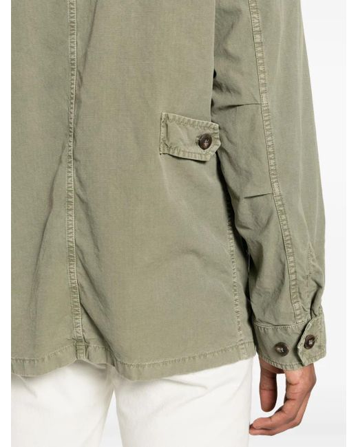 Fay Green Jungle Cotton Shirt Jacket for men