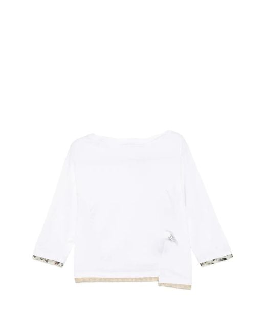 Undercover White Butterfly-Print Layered T-Shirt
