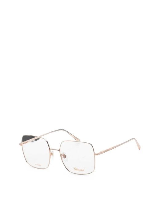 Chopard White Brille Mit Geometrischem Gestell