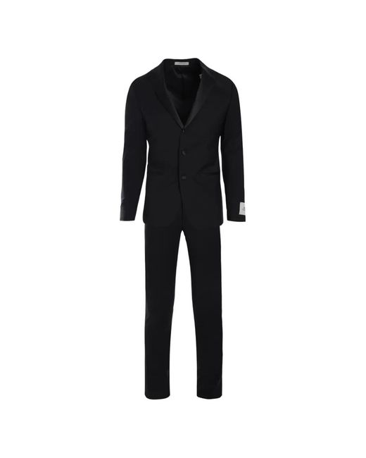Corneliani Black Button-Fastening Suit for men