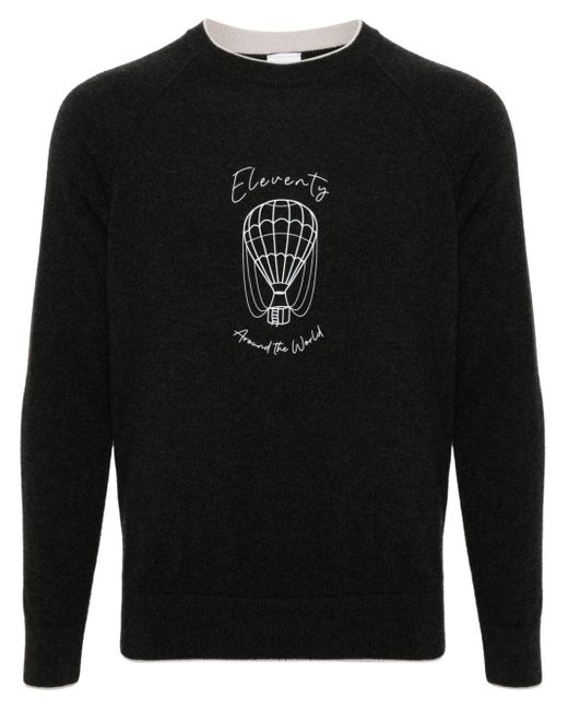 Eleventy Cashmere Sweater in Black for Men Lyst UK