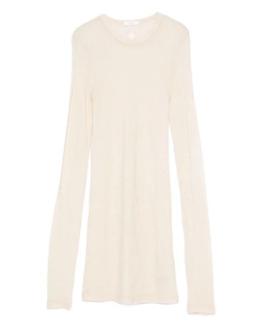 Haikure White Round-Neck Long-Sleeve T-Shirt