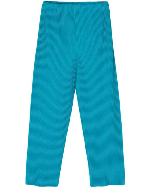 Homme Plissé Issey Miyake Blue Mc March Pleated Trousers for men