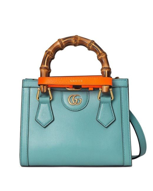 Gucci Blue Diana Mini Tote Bag