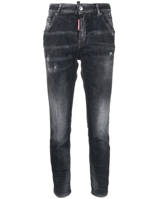 DSquared² Gerafelde Jeans in het Blue