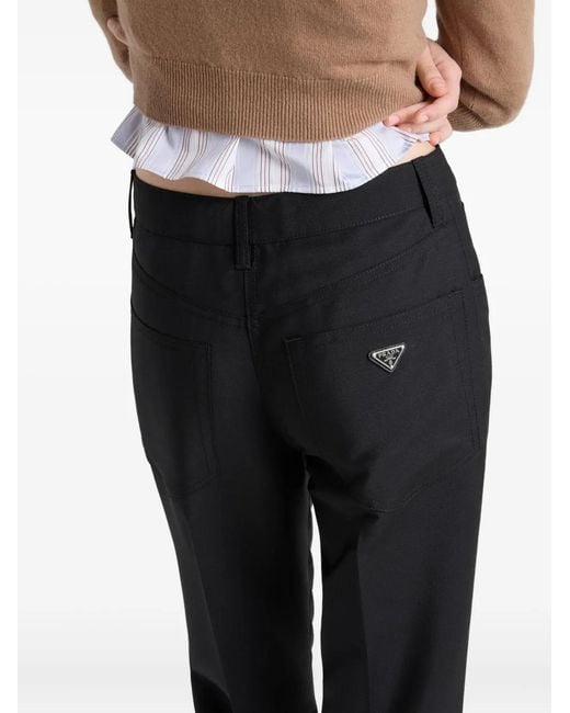 Prada Black Five-Pockets Wool Trousers