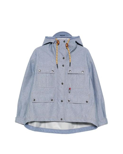 Moncler Blue Bezier Hooded Pocket Jacket