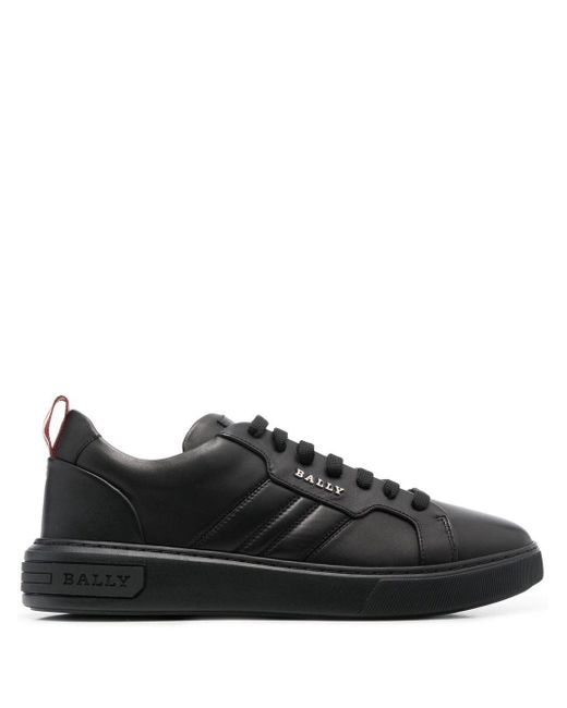 Bally Leather New-maxim Low-top Sneakers in Black for Men | Lyst UK