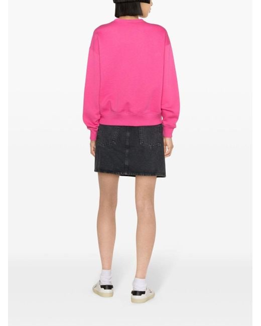 Polo Ralph Lauren Pink Embroidered-logo Jersey Sweatshirt