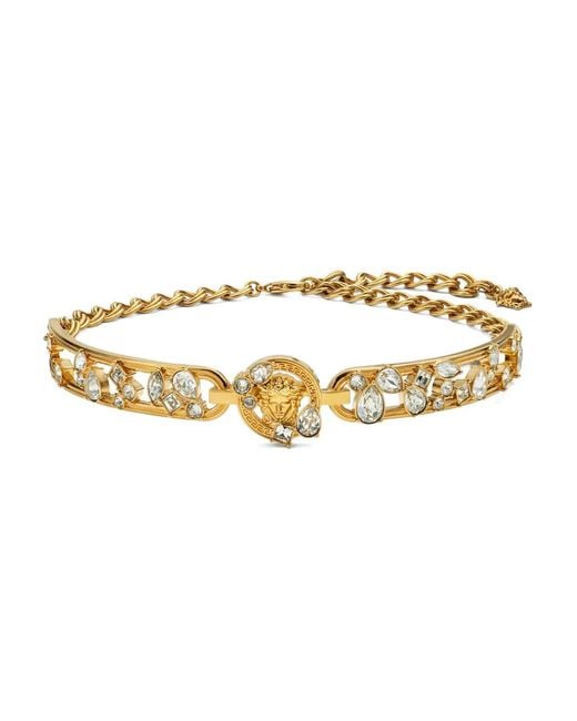 Collar Medusa con detalles de cristal Versace de color Metallic