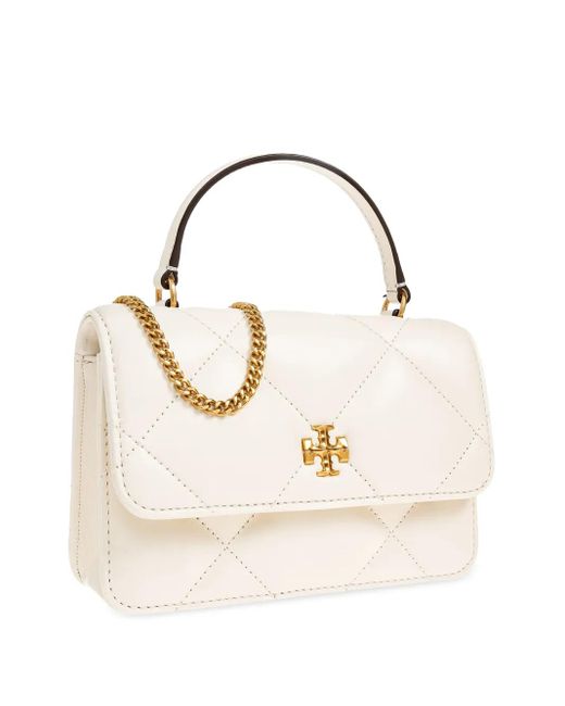 Borsa Tote Kira Mini di Tory Burch in Natural