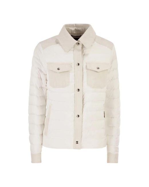 Moorer White Veste Matelassée Esra-24X