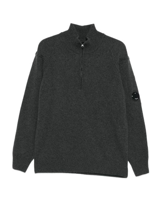 Pull En Laine À Col Zippé C P Company pour homme en coloris Black