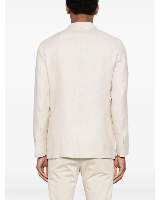 Eleventy White Single-Breasted Suit Jacket for men