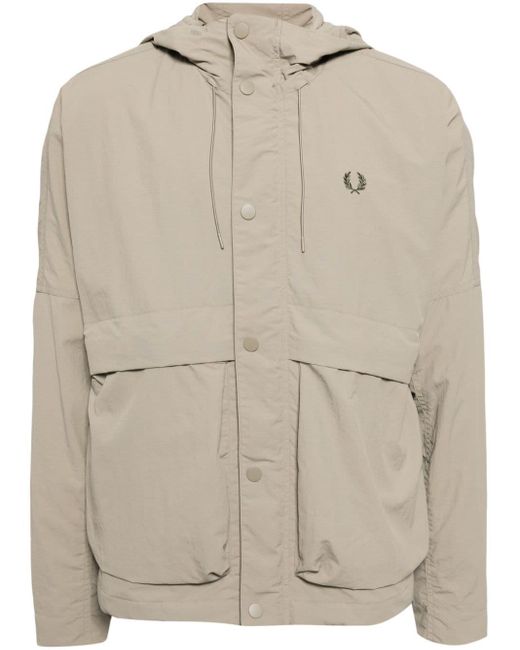 Fred Perry Natural Embroidered-logo Jacket for men