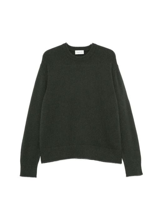 Diana Studio Green Ribbed-Trim Crew-Neck Sweater for men