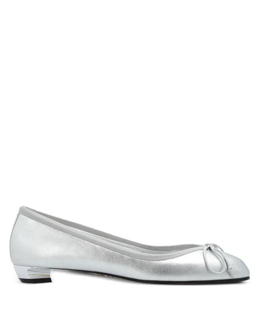 McQueen White Armadillo Ballerina Shoes