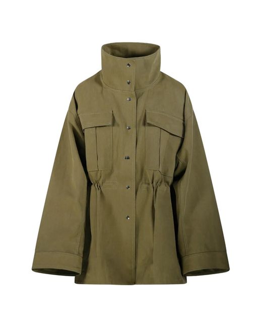 Rohe Green High-Neck Military Jacket