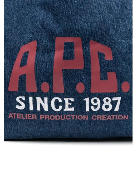 A.P.C. Blue Diane Carpenter Tote Bag