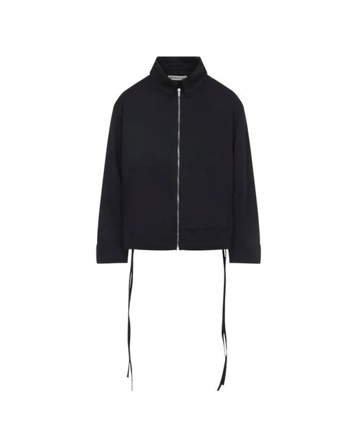 Mordecai Black Zip Tie Detail Jacket for men